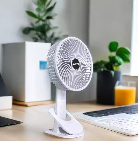 VENTILADOR PORTÁTIL 360° RECARGABLE CON PORTACELULAR | ENVÍO GRATIS