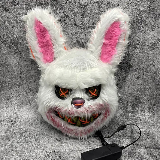 🎃 MASCARA CONEJO LED HALLOWEEN 👻| ENVÍO GRATIS
